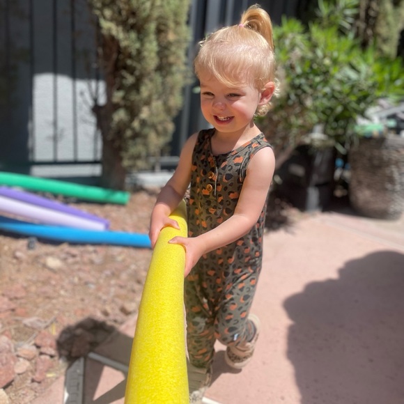 Posh Peanut Eli Racerback Henley Romper - Picture 3 of 12